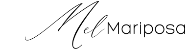 Mel Mariposa logo in script